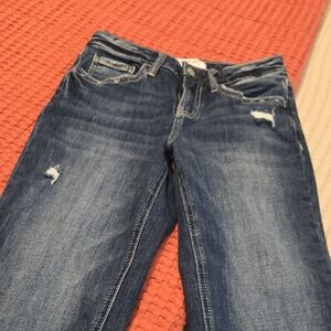 Women's Blue Distressed Jeans